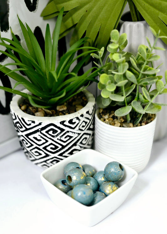 Light Blue and Gold Foil Flakes