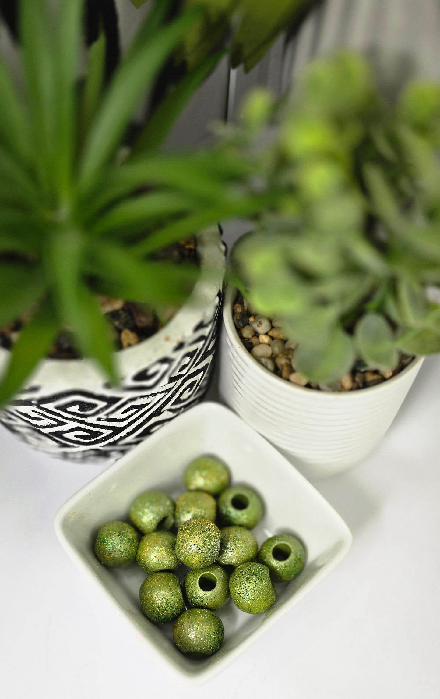 Key Lime, Green and Silver with Glitter Flakes