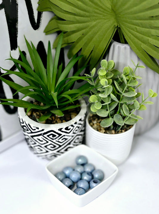 Light Blue with Silver Glitter Flakes