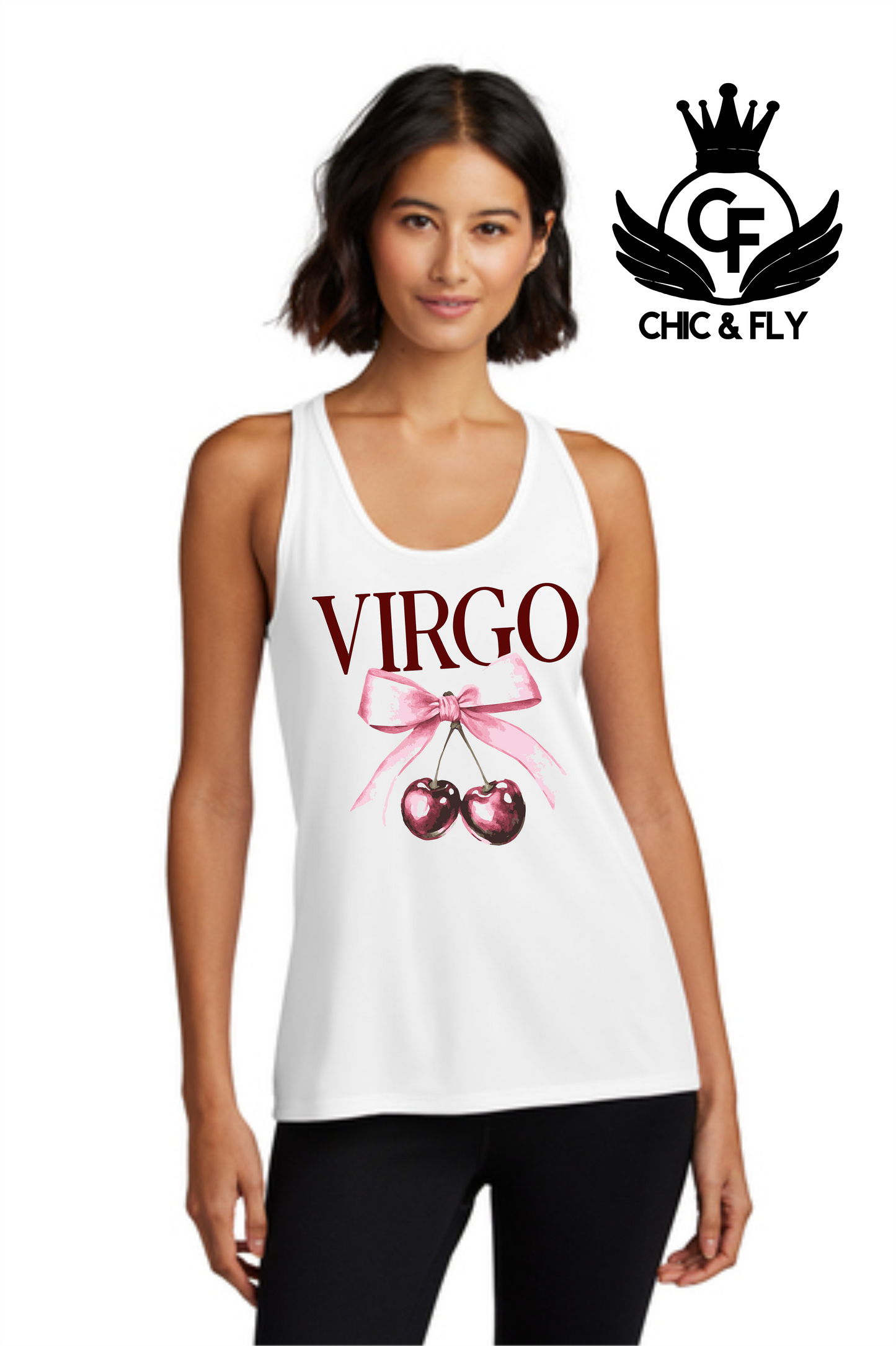 Chic +Fly Virgo Cherry Coquette Graphic Top... Chic and Fly Zodiac Collection