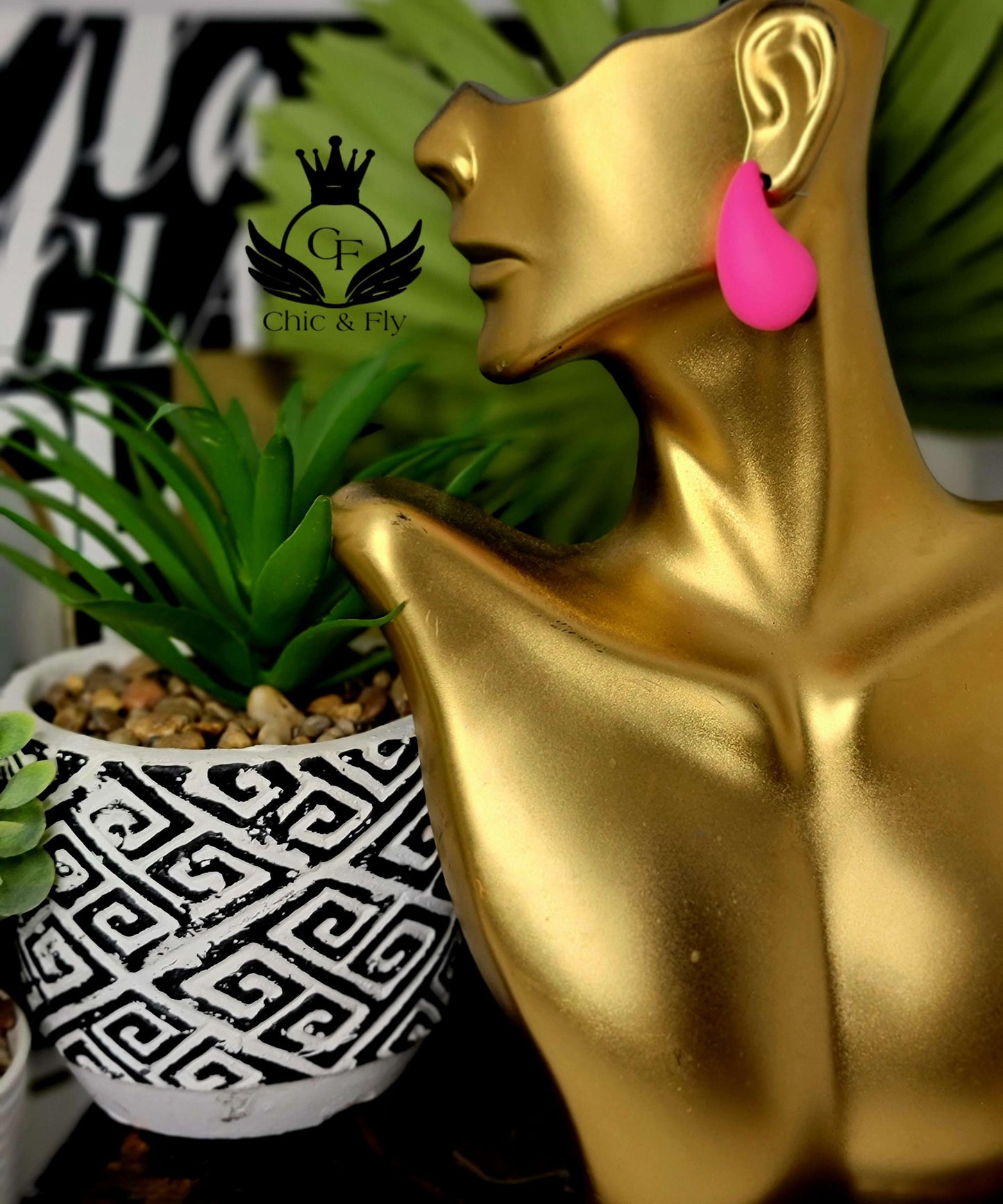 Ms. Terra Yellow Trendy Bauble Tear Drop Earring image 7