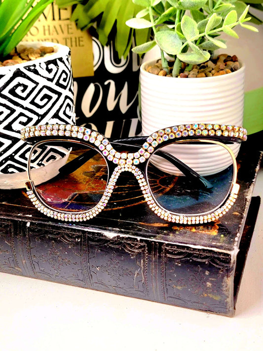 Ms.Lorhina Stylish Full Rhinestone Fashion Statement Eyewear image 0