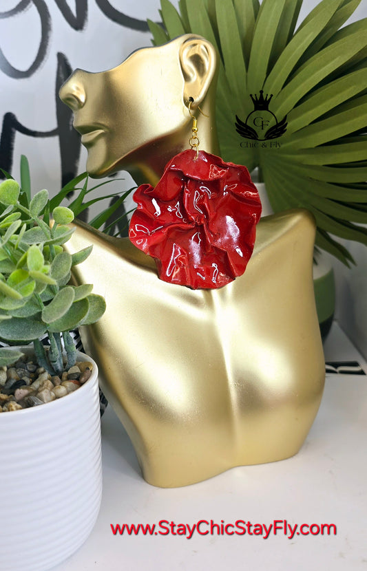 Ms. Cicely Fire Red Crushed and Crumbled Collection image 1