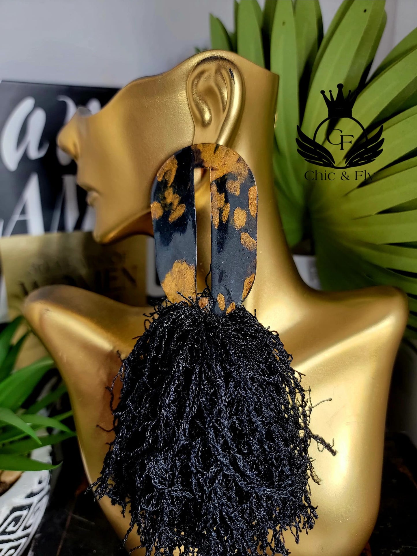 Ms.Bianca Black and Bronze Fringe Sassy Tassel Collection image 0