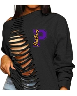 PVAMU... Ripped Off Shoulder Sweatshirt
