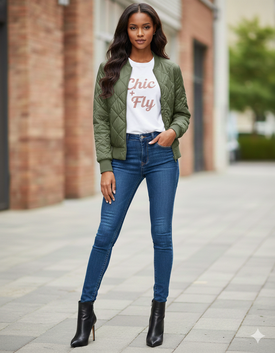 Olive Green So Chic Bomber Jacket