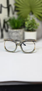 Ms.Lorhina Stylish Full Rhinestone Fashion Statement Eyewear