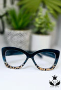 Ms.Natalie Cute Fashion Glasses Deep Teal and Tortoise