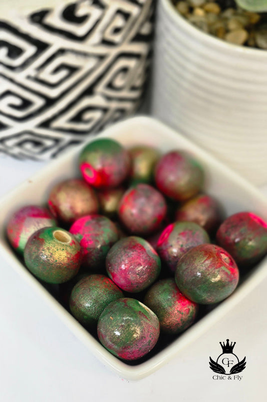 Pink, Gold and Green