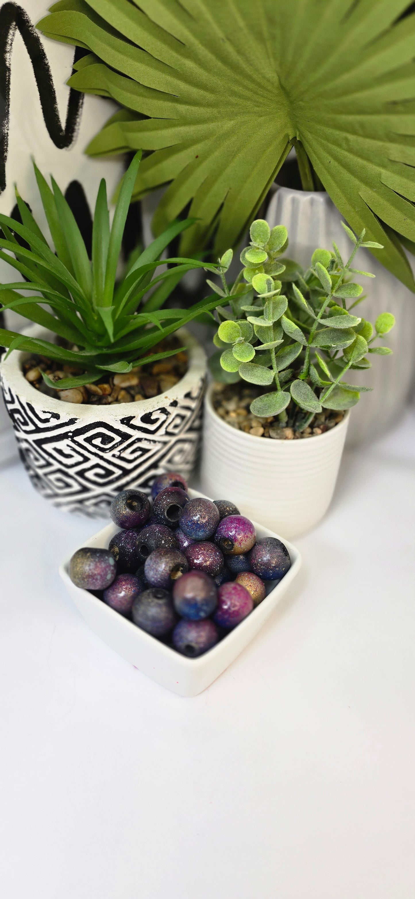 Galaxy Beads,Black,Purple Magenta, Navy Blue