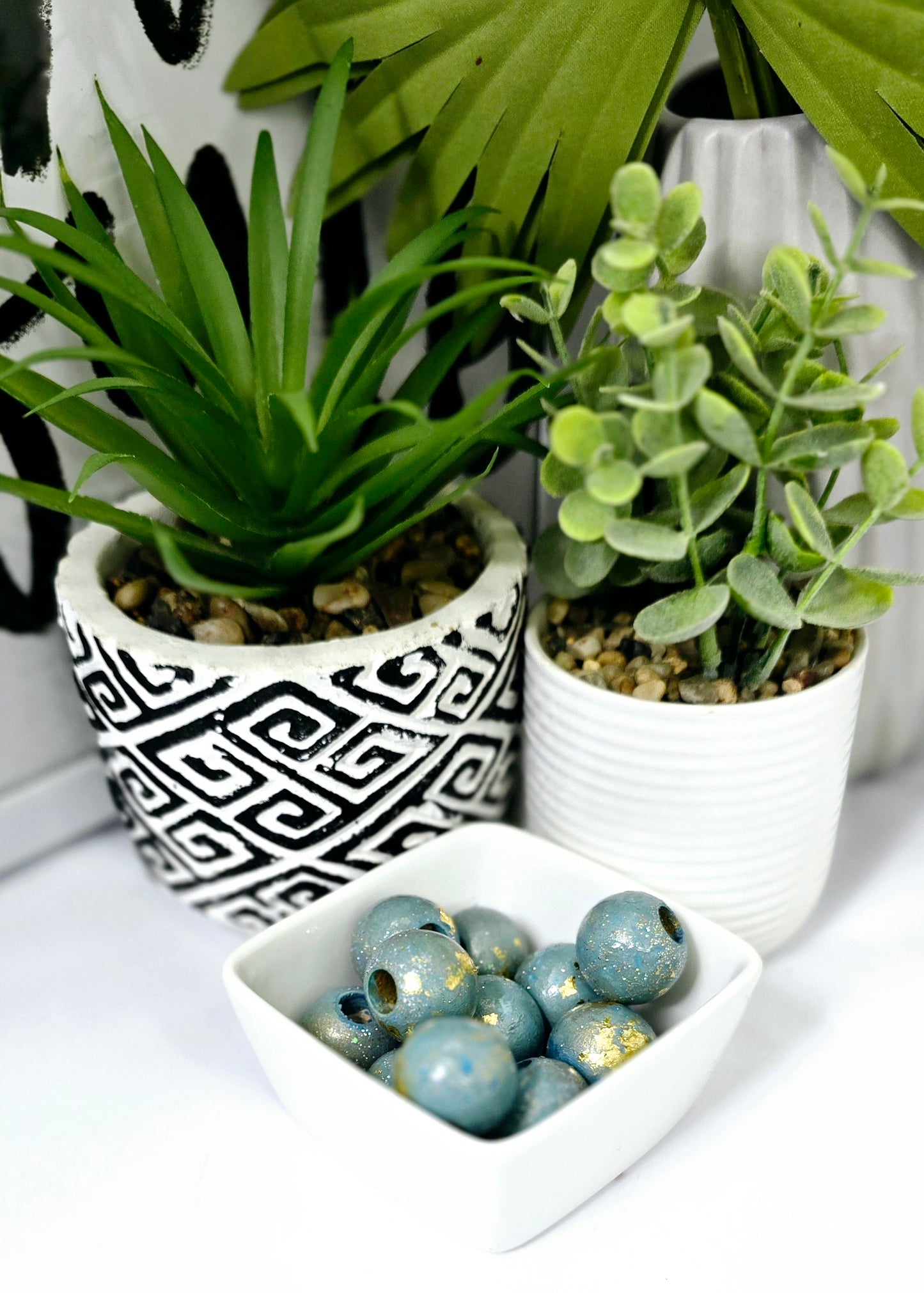 Light Blue and Gold Foil Flakes