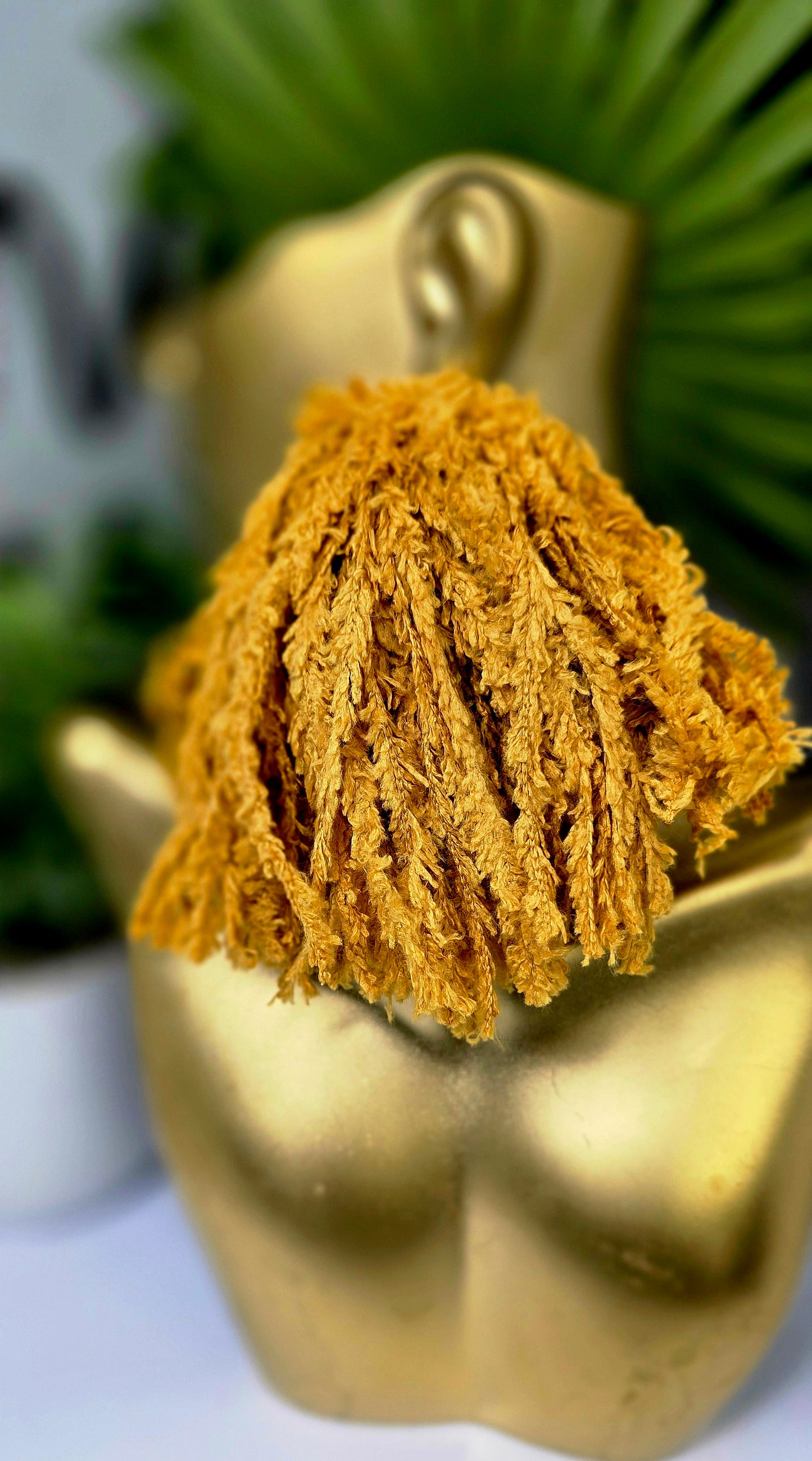 Mustard Gold Tassel Fringe Earrings – Lightweight, Bold & Statement-Making