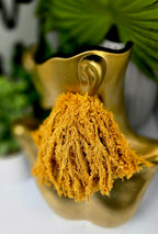 Mustard Gold Tassel Fringe Earrings – Lightweight, Bold & Statement-Making
