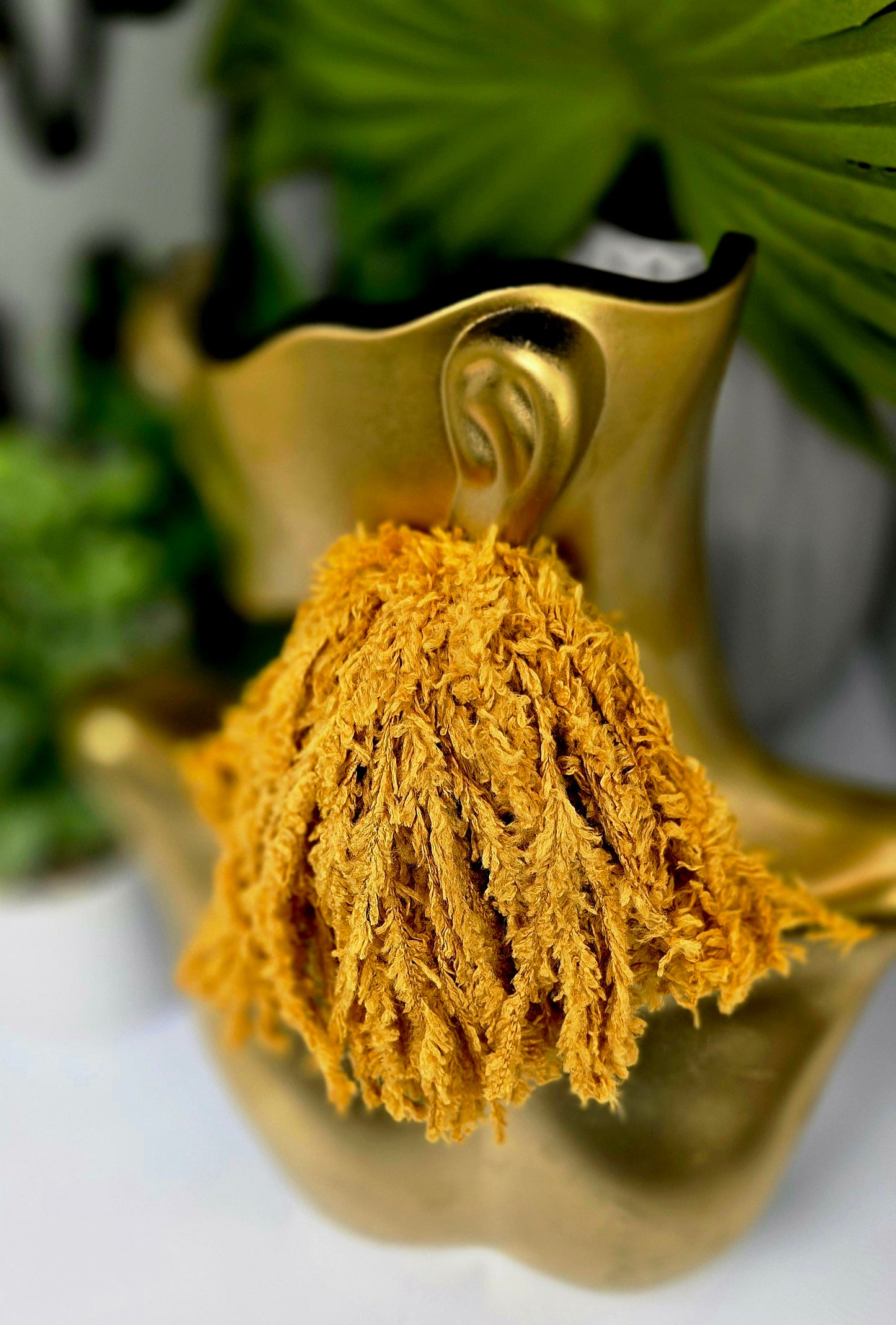 Mustard Gold Tassel Fringe Earrings – Lightweight, Bold & Statement-Making