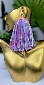 Pink and Light Blue Jack and Jill Inspired Tassel Earrings – Sassy, Lightweight, Bold & Statement-Making