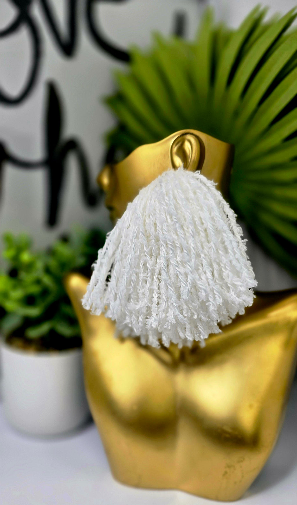 White Tassel Earrings – Sassy, Lightweight, Bold & Statement-Making