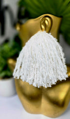 White Tassel Earrings – Sassy, Lightweight, Bold & Statement-Making