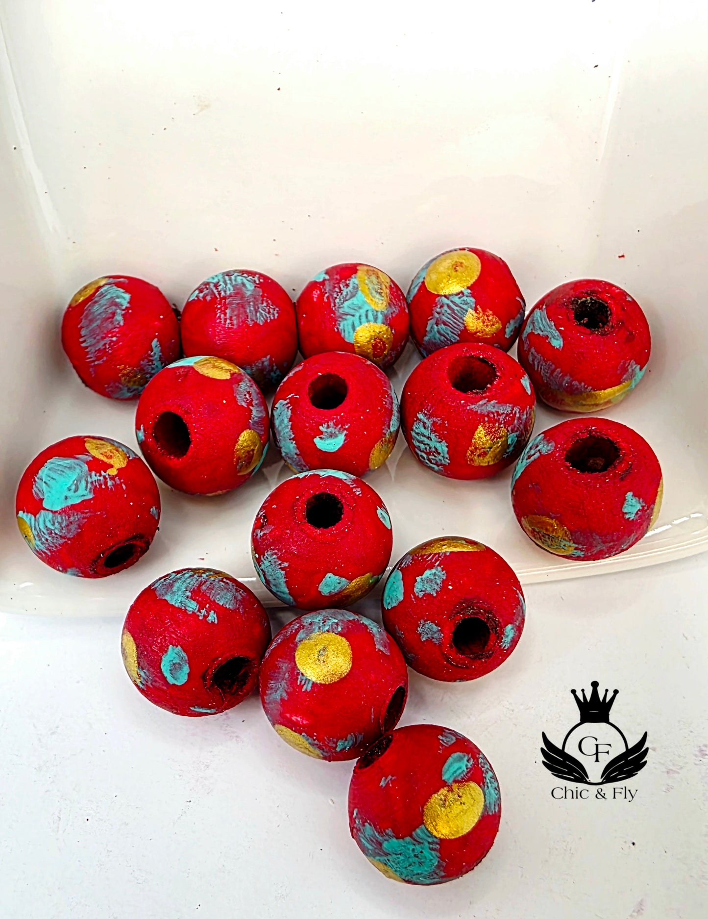 Red Turquoise and Gold