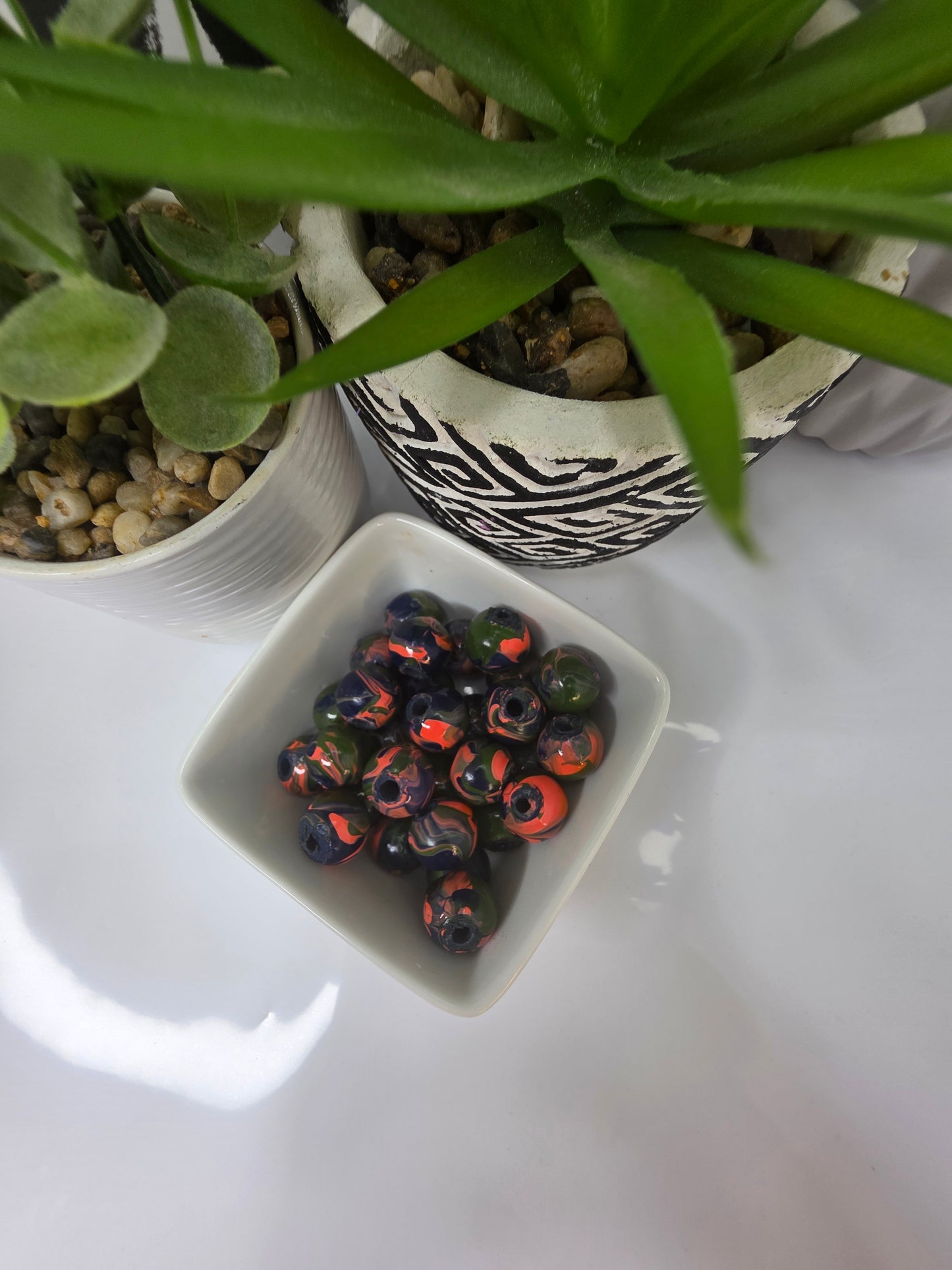 Coral, Military Green and Navy Blue