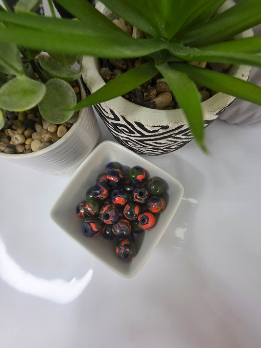 Coral, Military Green and Navy Blue