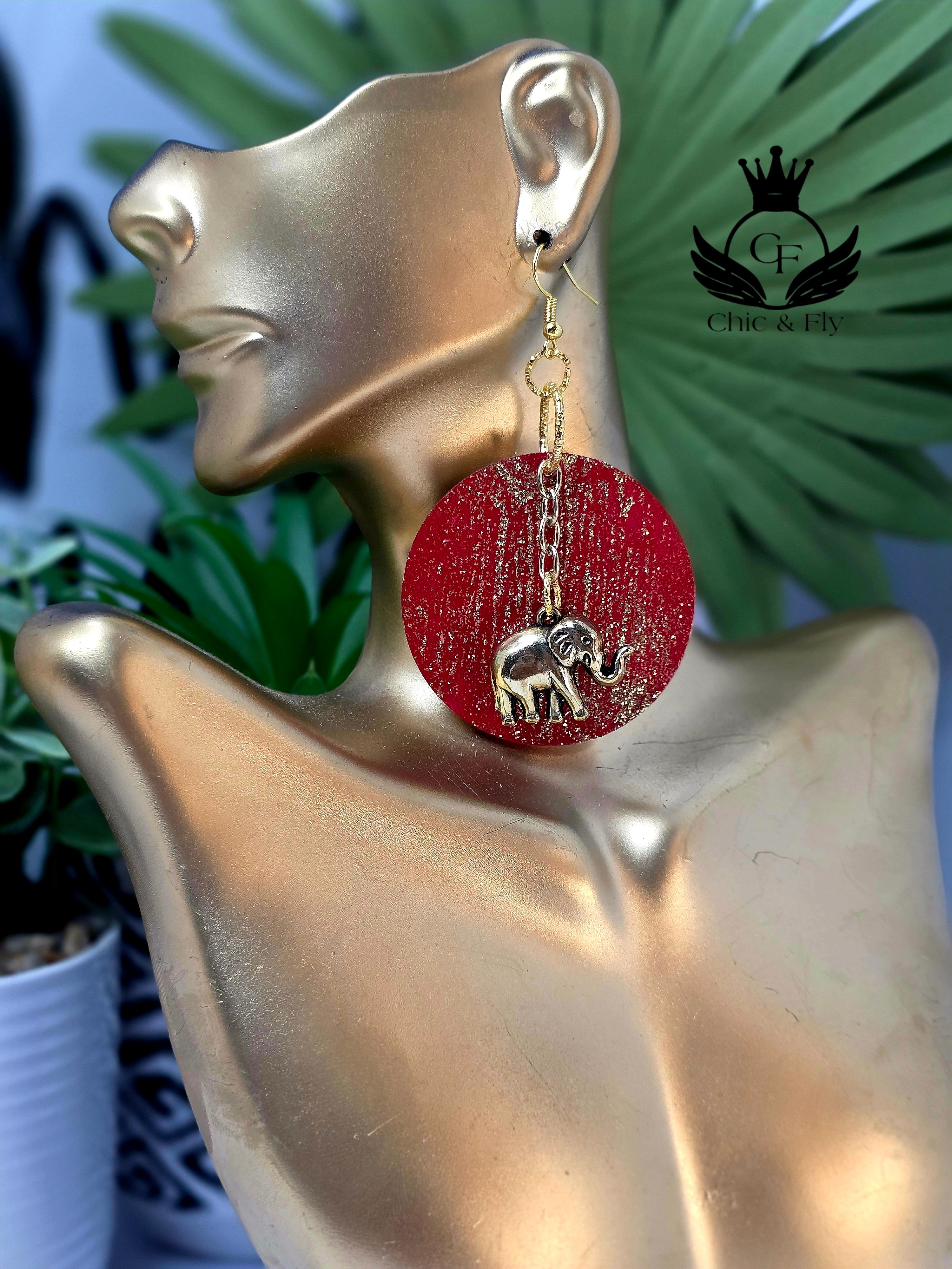 Ms.Elenor Sassy Red Diva Earrings