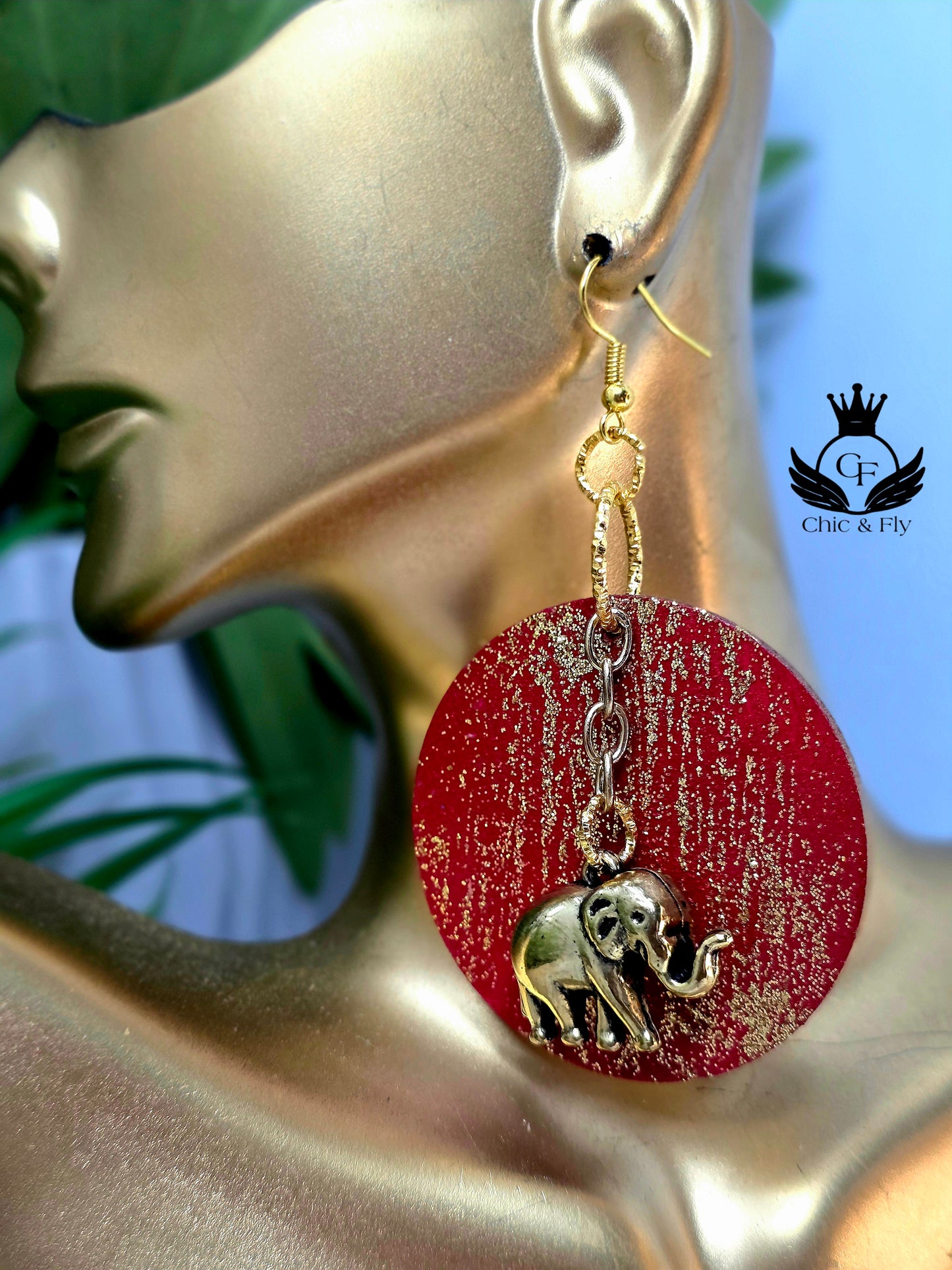 Ms.Elenor Sassy Red Diva Earrings