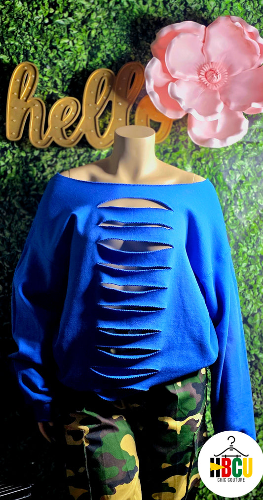 Open Front Egdy Sweatshirt
