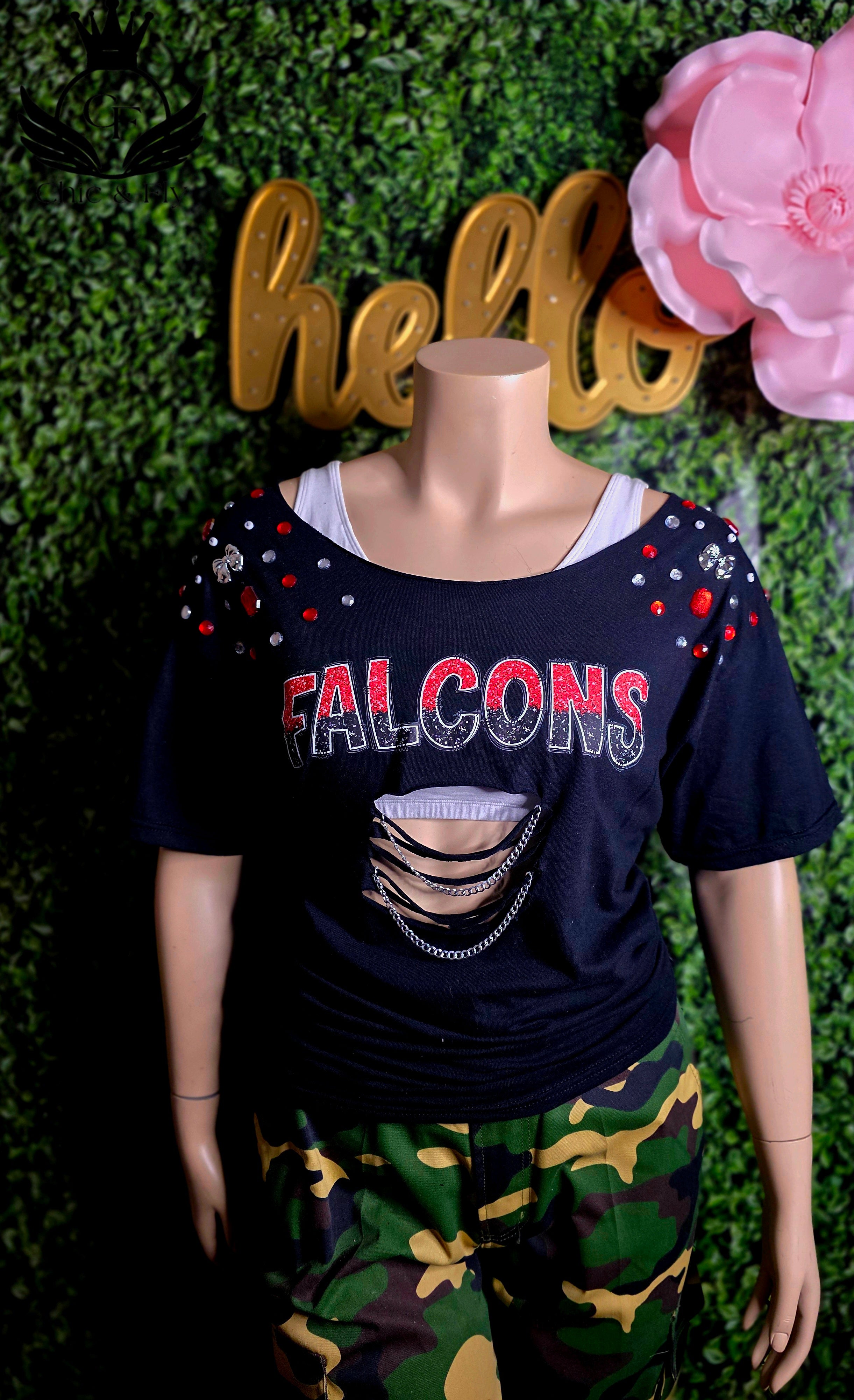 Falcons... Stay Fly off the shoulder tee