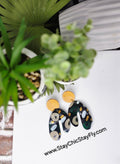 Ms.Genesis Green Gold Taupe and Pearl White Fashion Earrings by Chic and Fly