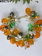 FAMU Inspired Orange & Green Charm Bracelet – Bold HBCU Statement Jewelry