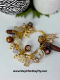 Personalized Neutral Charm Bracelet – Bold Statement Jewelry
