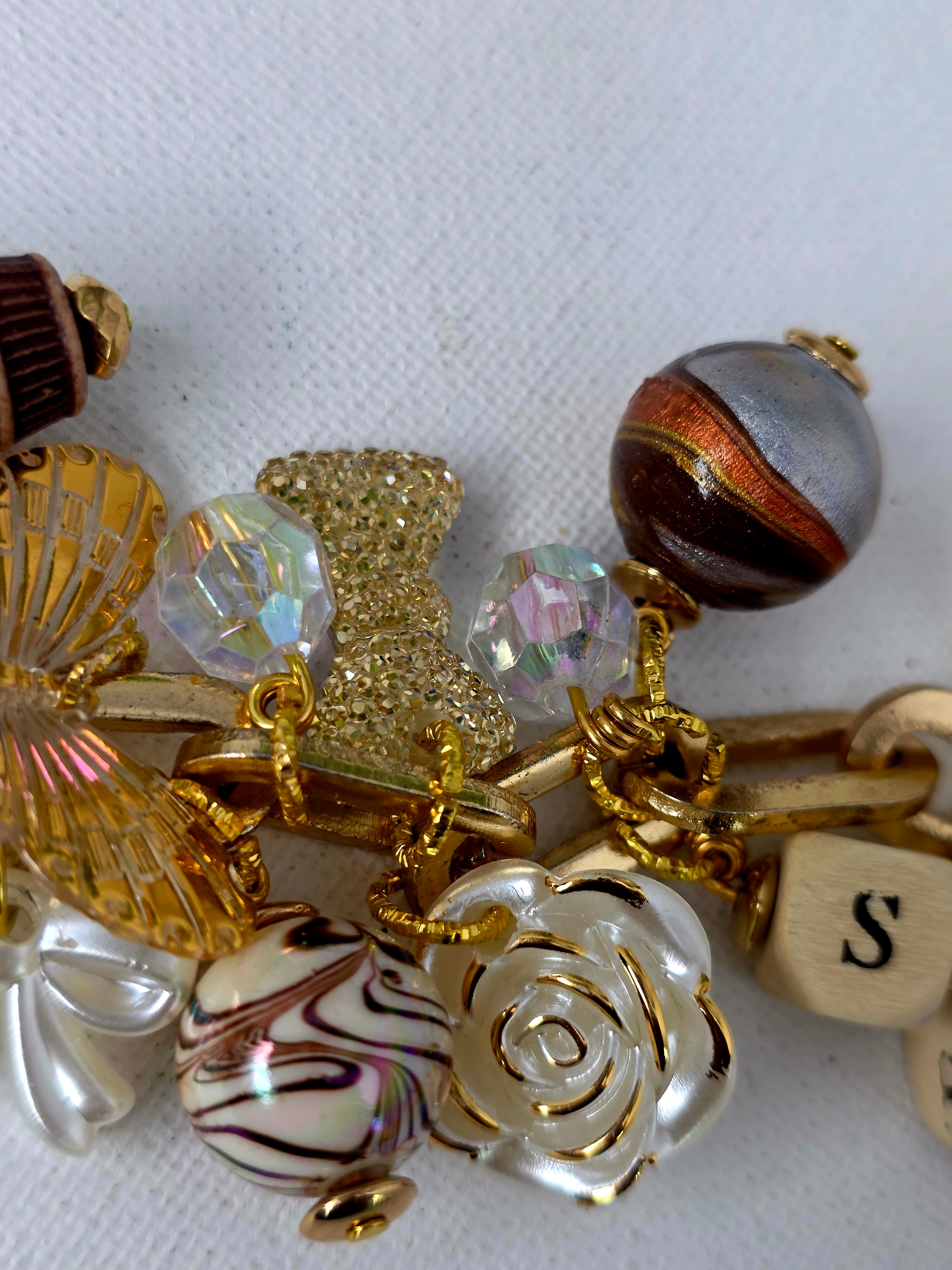 Personalized Neutral Charm Bracelet – Bold Statement Jewelry