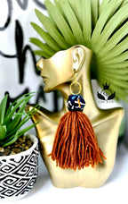 Ms. Nina Necklace, Navy Blue,  Orange, Turqouise, White and Gold   image 2