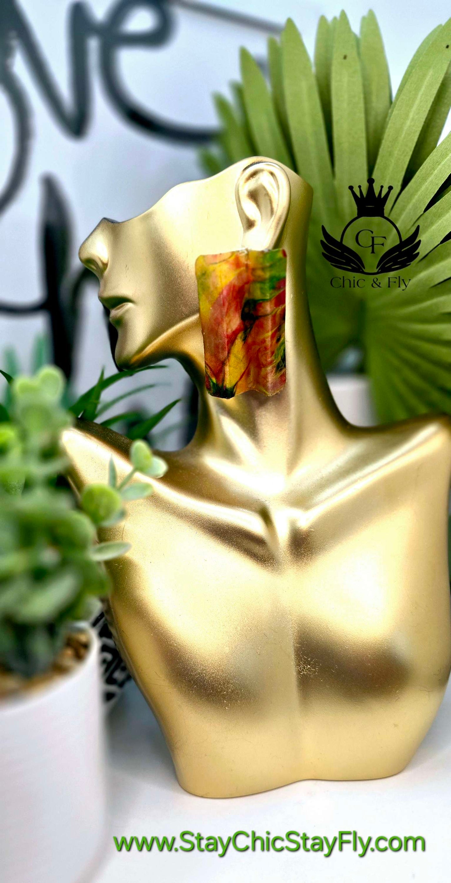 Ms. Aika... Rectangle Accordion style ... Colors are Pink Yellow, Green & Pearl image 0