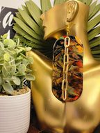 Ms. Dierdre Teal, Yellow, Pink, Gold, Orange multicolor Wooden Kaleidoscope image 1