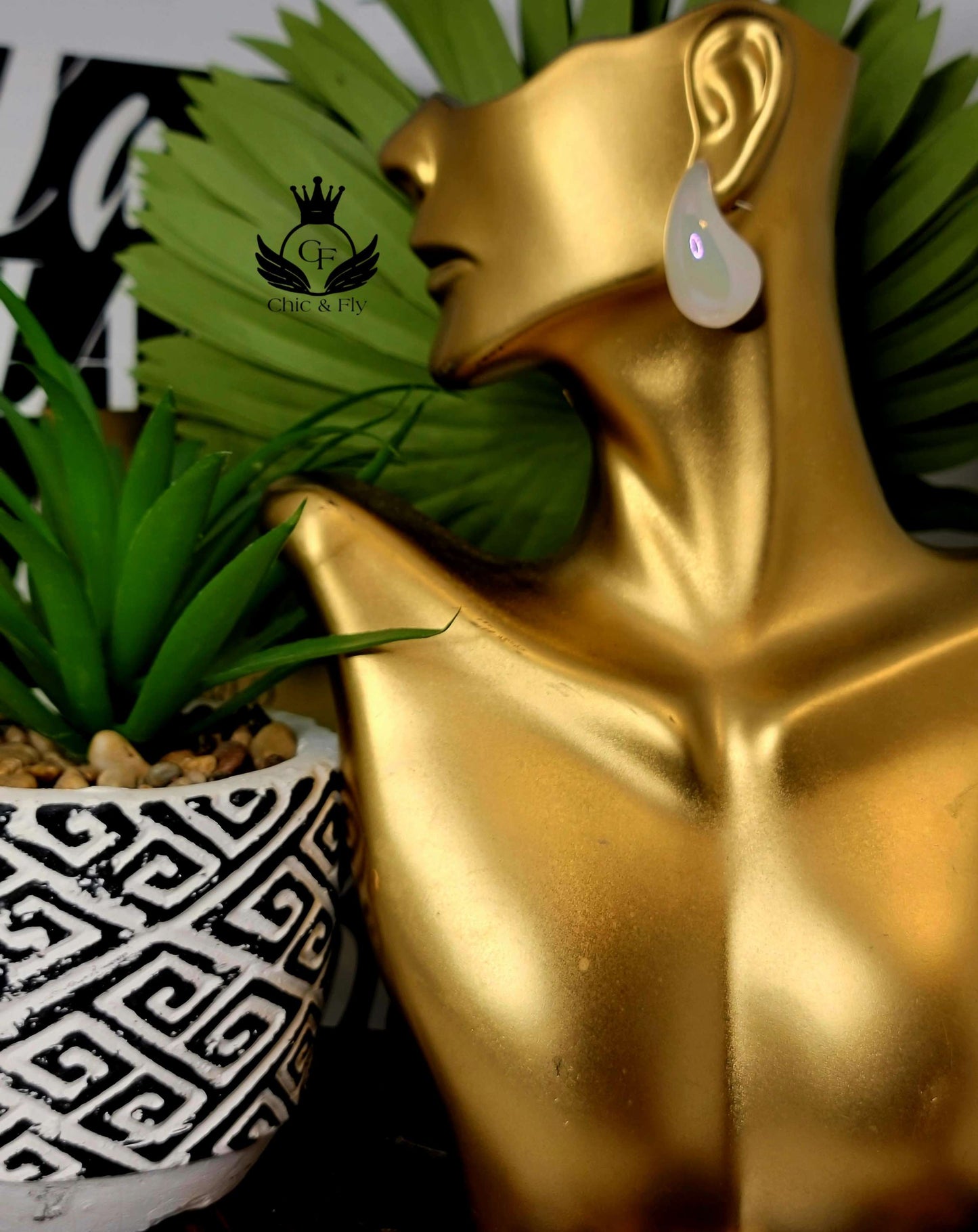 Ms. Terra Yellow Trendy Bauble Tear Drop Earring image 1