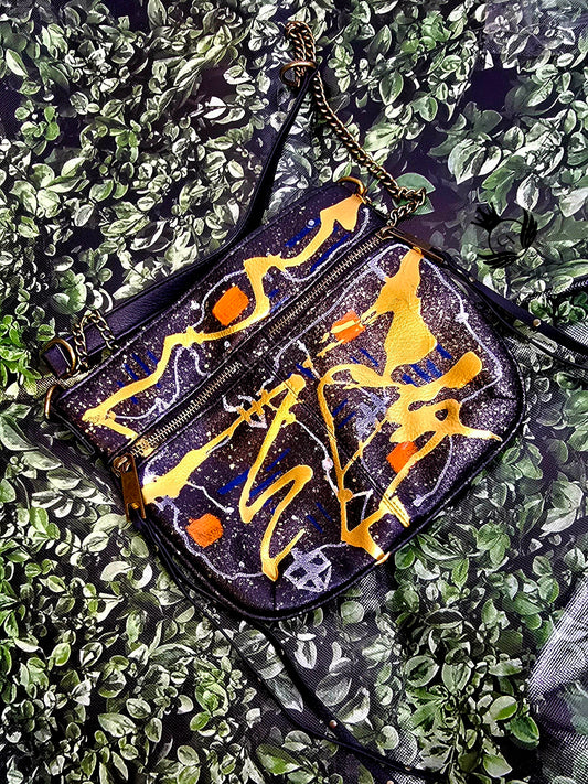 Ms. Dina...Upgrade your fashion game with this abstract art crossbody bag image 1