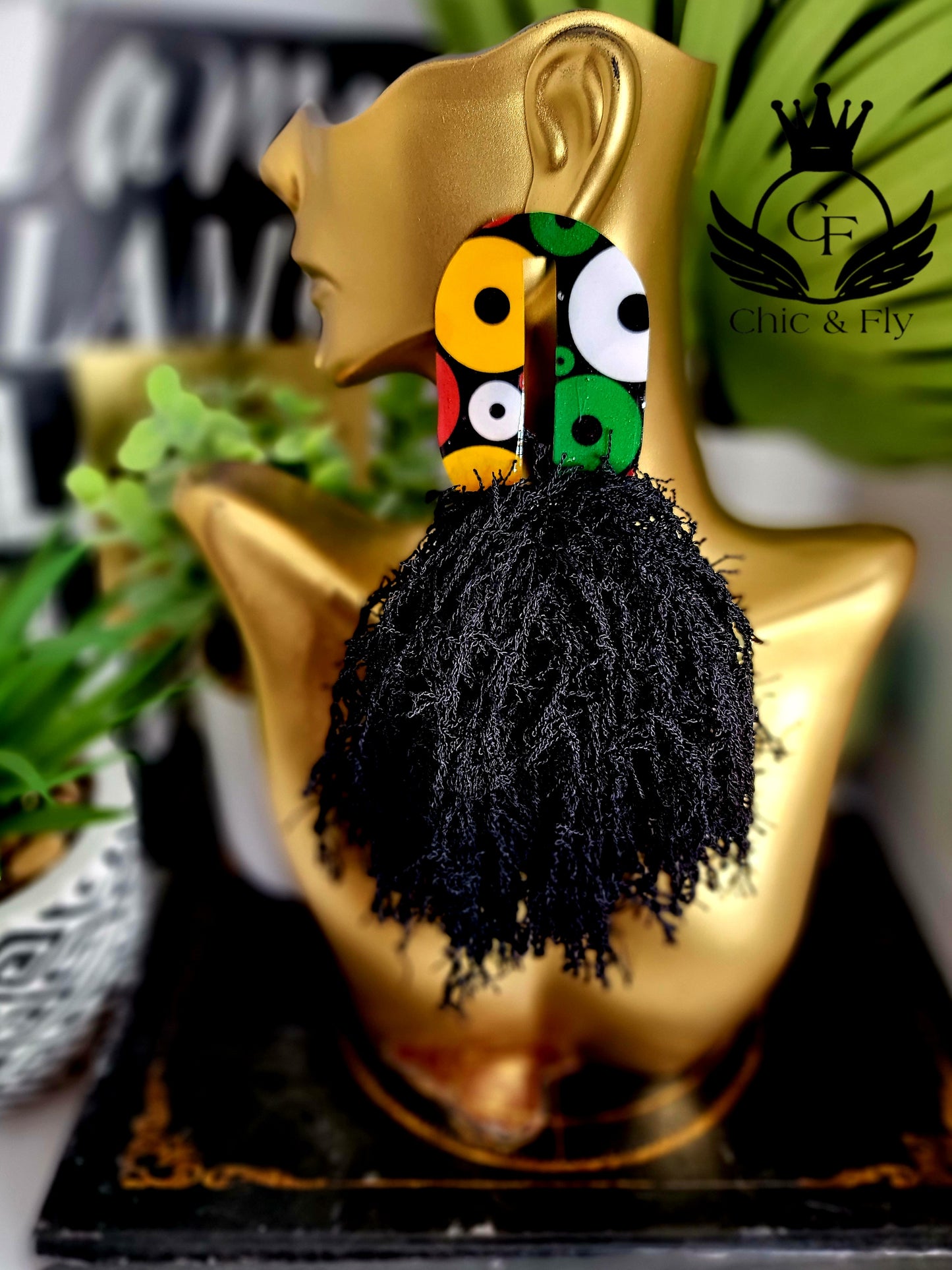 Chimamanda... Juneteenth/Black History collection by Chic & Fly Tassel Earrings image 0