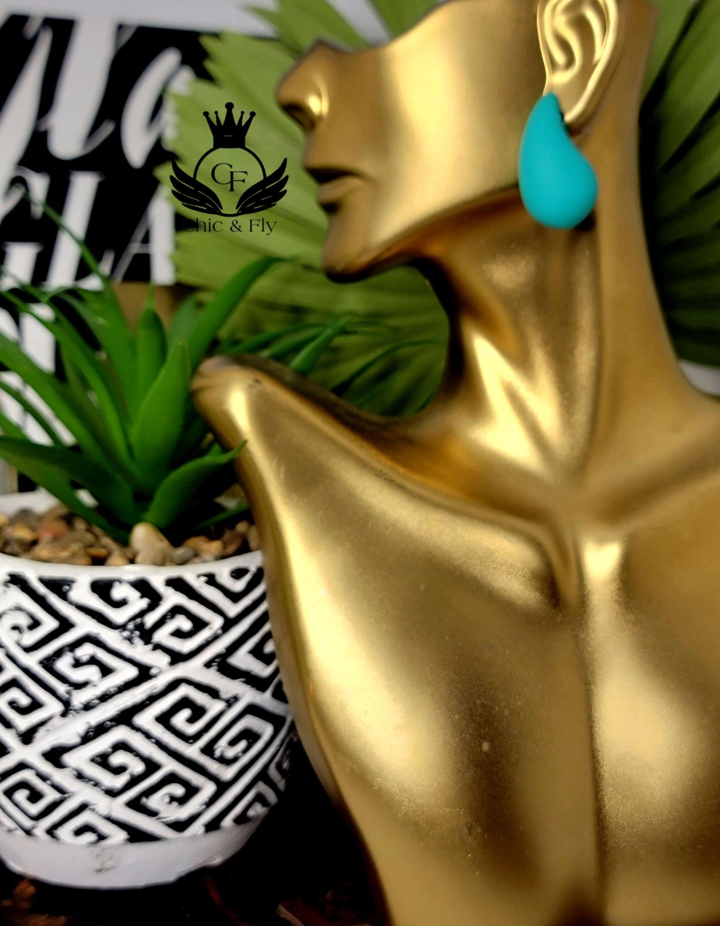 Ms. Terra Yellow Trendy Bauble Tear Drop Earring image 6