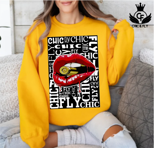 Chic +Fly Word Art Graphic Top...Chic and Fly Graphic Collection