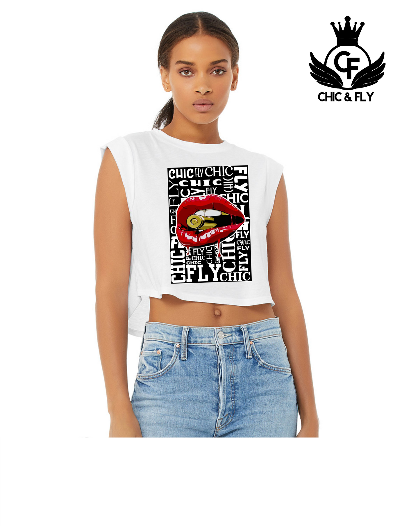 Chic + Fly Word Art Graphic Top... Chic and Fly Graphic Collection