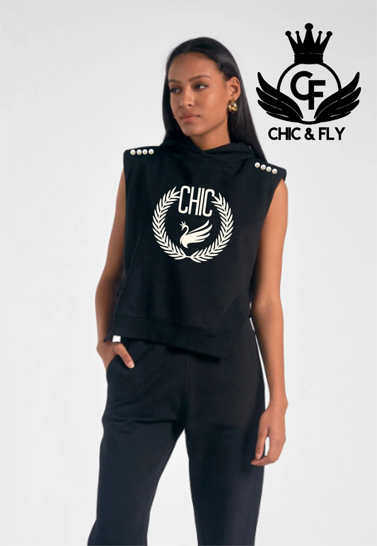 Chic...Sleeveless Hoodie