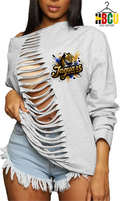 Southern University... Ripped Off Shoulder Sweatshirt