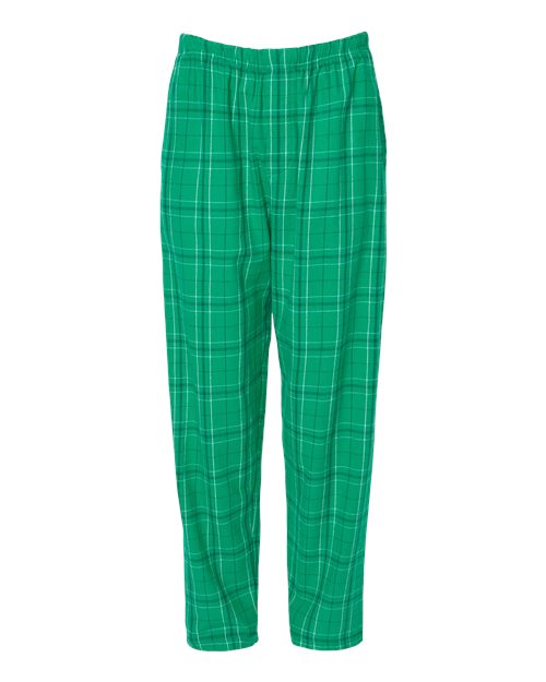 Green and White Plaid Pajama Bottoms