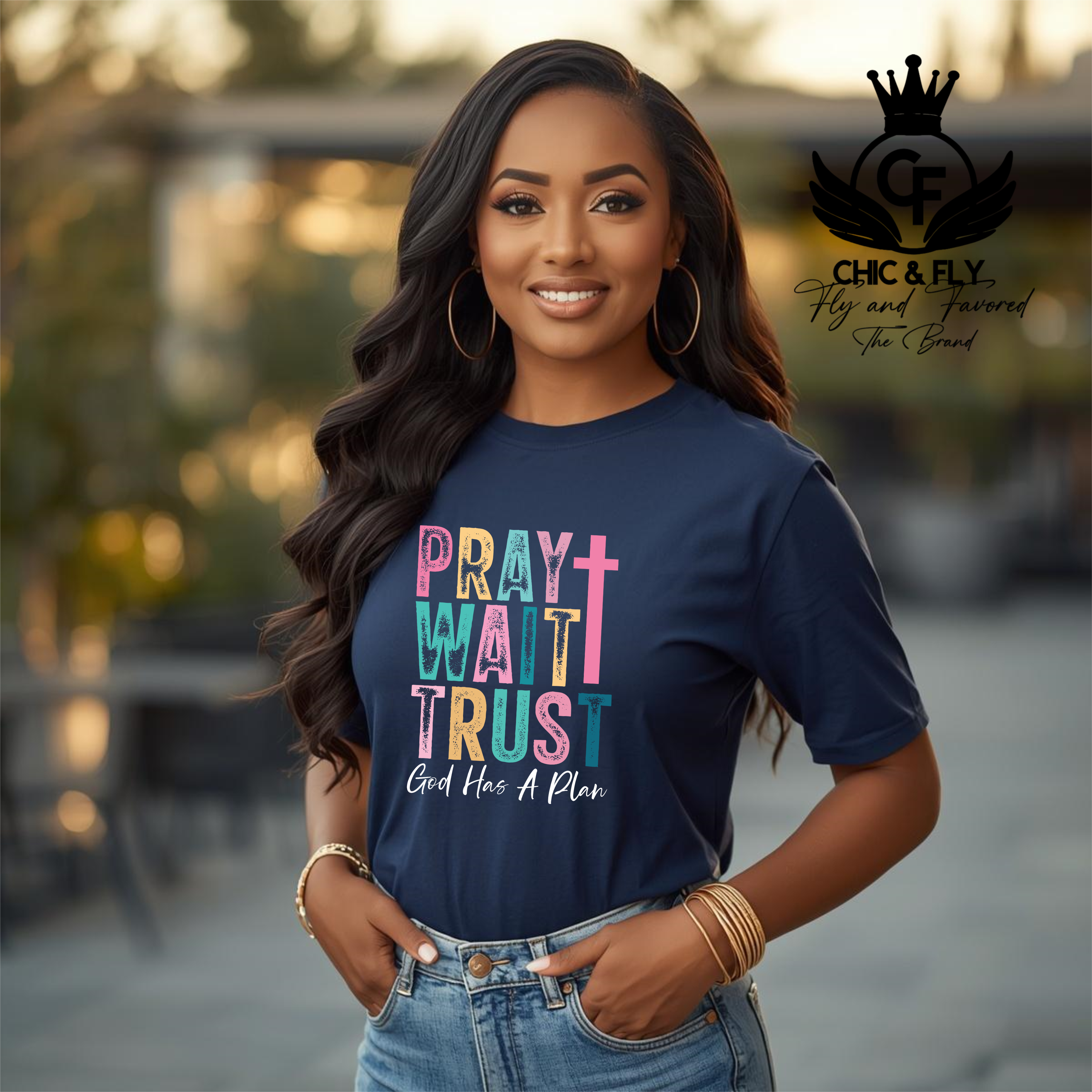 Pray Wait Trust Christian Tee!!!
