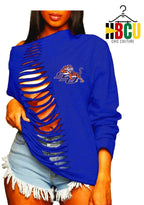 Savannah State University... Ripped Off Shoulder Sweatshirt