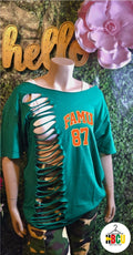 Florida A&M University... Ripped Off Shoulder Tshirt