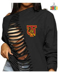 Tuskegee... Ripped Off Shoulder Sweatshirt