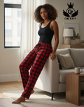 Red and Black Buffalo Plaid Pajama Bottoms