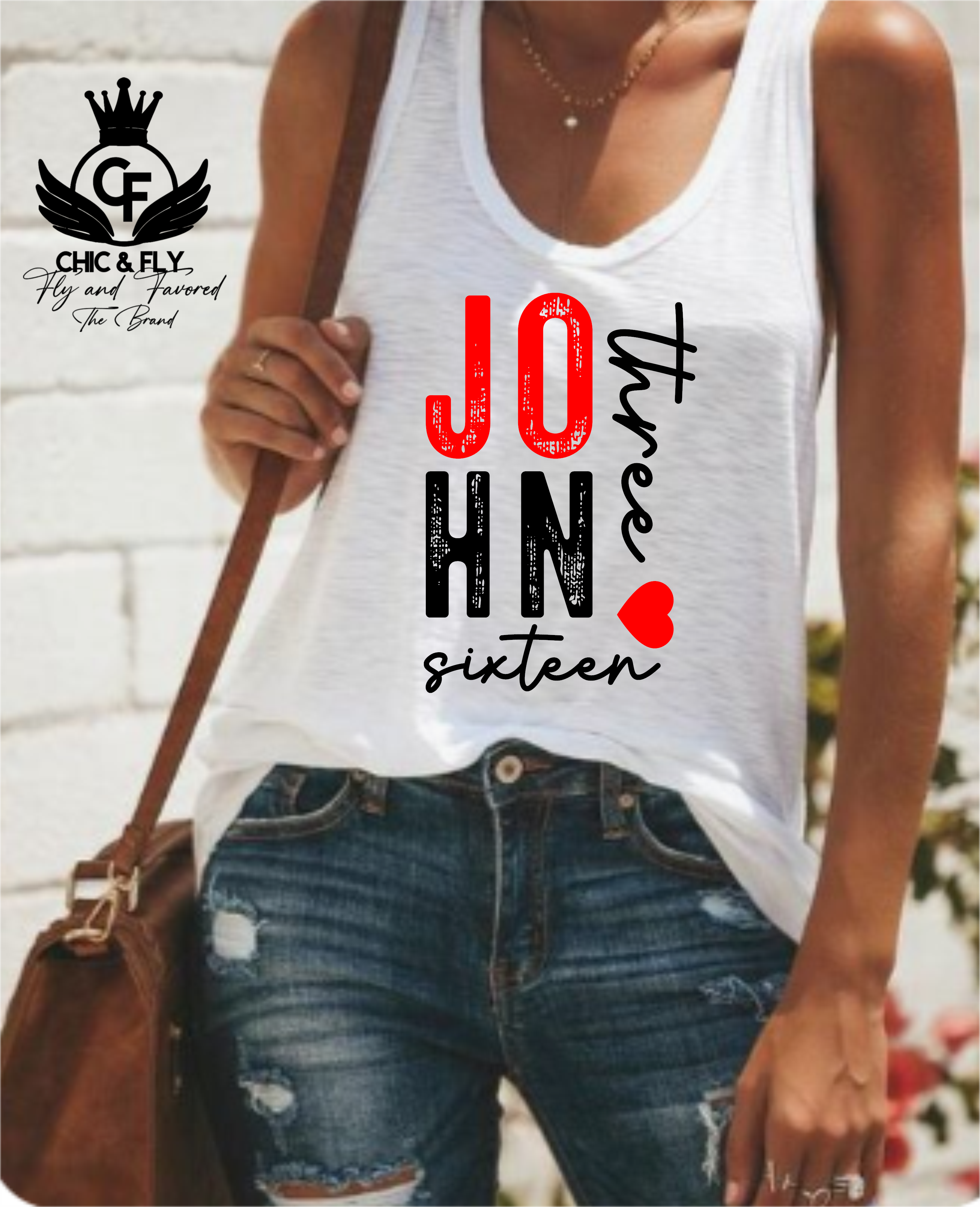 John 316 Red and Black Christian Tee!!!